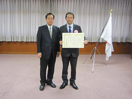 国土交通省大臣（太田昭宏氏）と記念写真